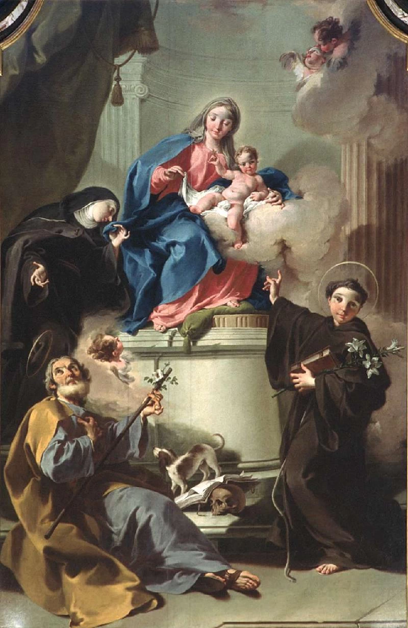 22-Pittoni G. B. (1746), Madonna con Bambino e Santi-Sant'Alessandro della Croce (Bergamo)
